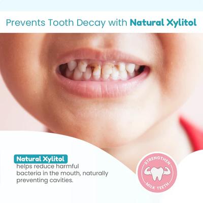 Mother Sparsh Kids Natural Toothpaste (Free Toothbrush) -Strawberry 50 g - Baby Oral Care