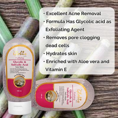 Globus Remedies Glycolic & 1% Salicyclic Acid Face Wash 3's - Face Washes