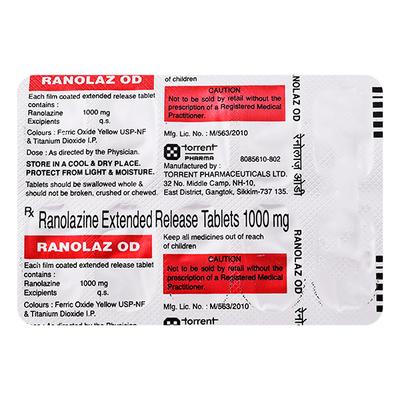 Ranolaz OD Tablet 10'S - Angina