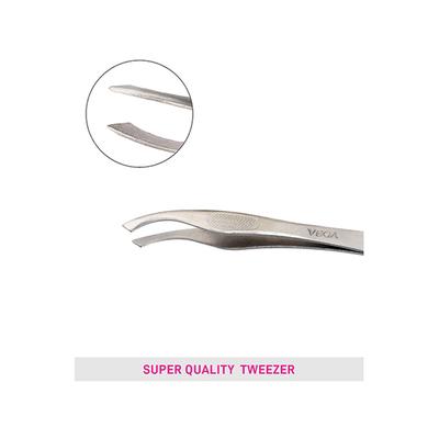 Vega Tweezer - Slant Tip, Silver, (TW-03) 15 gm - Tweezers
