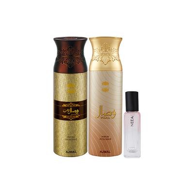 Ajmal Wisal Dhahab & Wisal Deo & Neea EDP Of Pack of 3 20 ml - Women Perfumes (Edt/Edp)