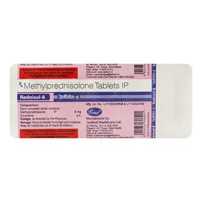 Rednisol 8mg Tablet 10'S - Hormonal Therapy-Cor
