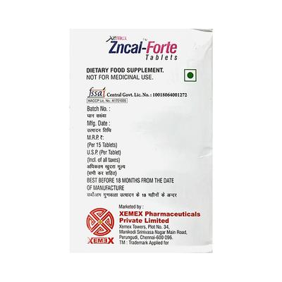 ZNCAL FORTE Tablet 15's - Supplements-Vam