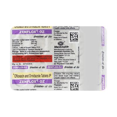 Zenflox OZ Tablet 10'S - Bacterial Infections-Qui