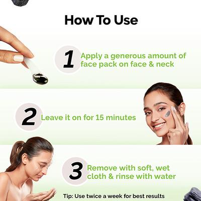 Mamaearth Charcoal Purifying Face Pack Activated Charcoal & Glycolic Acid Skin Detoxification 200 gm - Face Packs