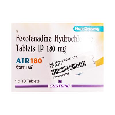 AIR 180mg Tablet 10's - Allergies-Ant