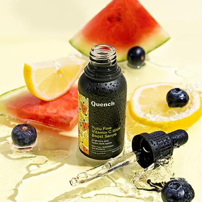 Quench Botanics Vitamin C Glow Boost Serum with Yuzu Extracts Brightens & Fades Dark Spots 30 ml - Face Gels