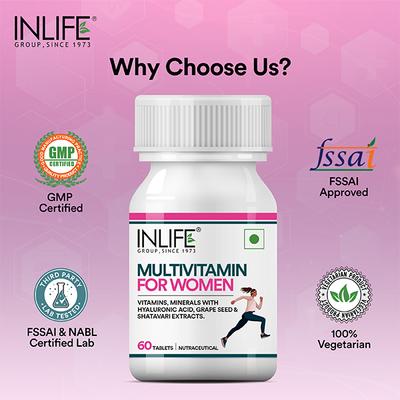 INLIFE Multivitamin Tablets for Women 60's - Women Health