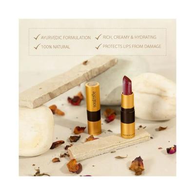 Soul Tree Ayurvedic Lipcare Colour Rich 810 with Organic Sweet Almond Oil, Essence Of Rose 4gm - Lipsticks