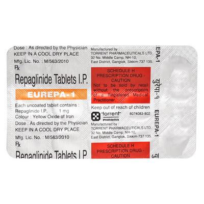 EUREPA 1mg Tablet 15's - Diabetes-Ant