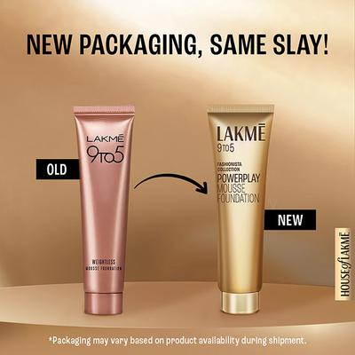 Lakme 9to5 Powerplay Mousse Foundation Mini, Beige Vanila, 9 gm - Foundation
