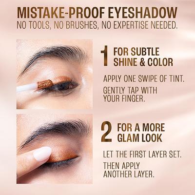 Lakme Be-jewel Satin Eye Tint One-Step Liquid Eyeshadow - 01 Quartz 4.5 ml - Eyeshadow, Bases & Primers