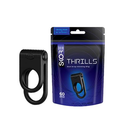 Skore Thrill Dual Strap Vibrating Ring 1's - Massagers And Vibrators
