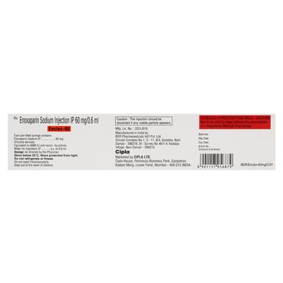 Enclex 60mg Injection(Pfs) 0.6ml - Blood Clot-Ant
