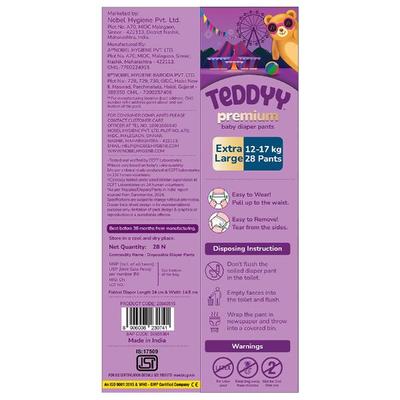 Teddyy Premium Baby Diaper Pants (XL) 28's - Diapers & Wipes
