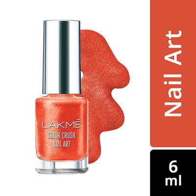 Lakme Color Crush Nailart M8 Coral 6 Ml - Nail Polish