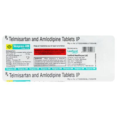 Venpres AM 40 Tablet 10'S - Hypertension-Ana