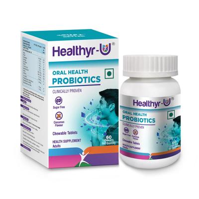Healthyr-U Oral Health Sugar Free Cinnamon Flavour Probiotic Chewable Tablet 60's - Digestive Health