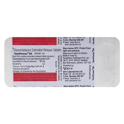 Venpower 50mg Tablet 10'S - Depression-Ant