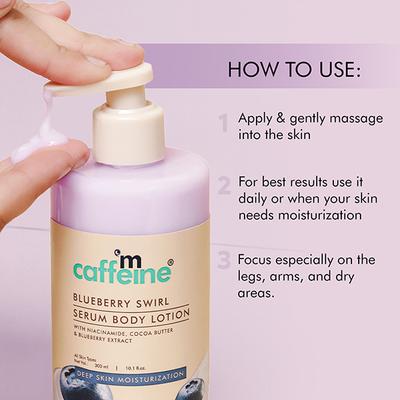 mCaffeine Blueberry Swirl Serum Body Lotion 300 ml - Body Butter