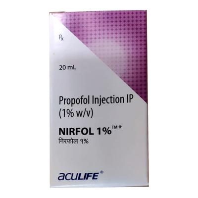 NIRFOL 1% Injection 20ml - Anaesthesia General