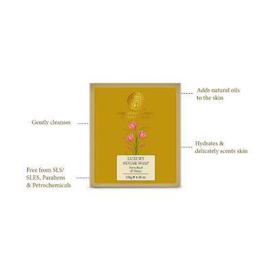 Forest Essentials Luxury Sugar Soap Neem Basil & Honey Handmade Soap 125 gm - Soaps
