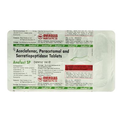Anafast SP Tablet 10'S - Pain relief-Nsa