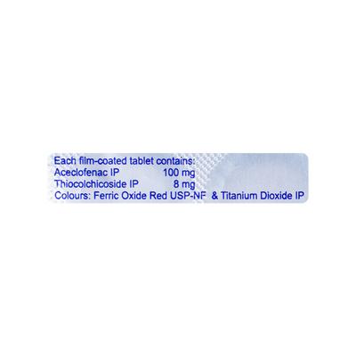 Zerodol TH 8mg Tablet 10'S - Muscle Cramps/Spasticity-Mus