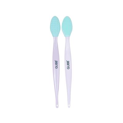 GUBB Silicone Lip Scrubber for Soft, Smooth & Fuller Lips, Dual Sided - 2 Lip Exfoliating Brush 1's - Lip Scrubs