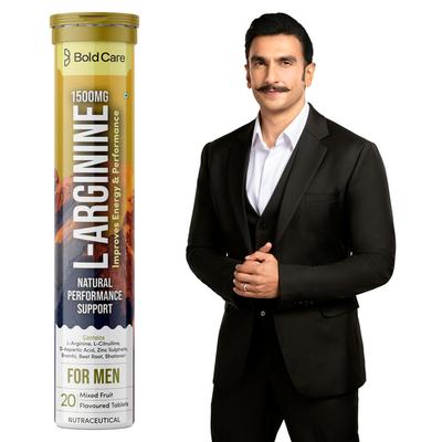 Bold Care L-Arginine Effervescent Tablets - Mixed Fruit Flavour 20's - Other Supplements
