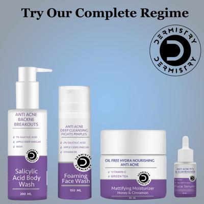 Dermistry Anti Acne 2% Salicylic Acid Foaming Face Wash 150 ml - Face Moisturizers