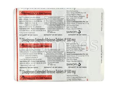 Depakote XR 500mg Tablet 15'S - Epilepsy/Convulsion-Ant