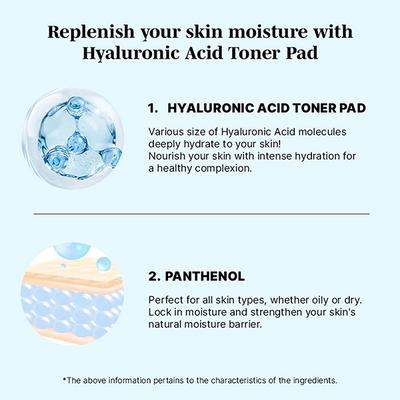 Mixsoon Hyaluronic Acid Toner Pad Hydrating & Soothing Exfoliating Pads for Dewy Skin 180 ml - Toners