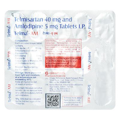 Telma AM 40mg Tablet 15'S - Hypertension-Ang