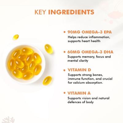 Dr. Morepen Cod Liver Oil with Omega3 Capsule 100's - Hair & Skin