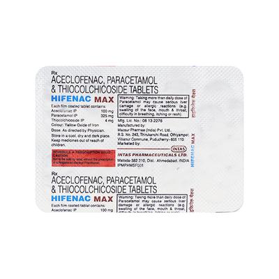 Hifenac Max Tablet 10'S - Muscle Spasm-Mus
