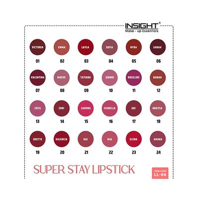Insight Cosmetics Super Stay Lipstick - Jennie (10) Infused with Argan & Vitamin E Oil 7gm - Lipsticks