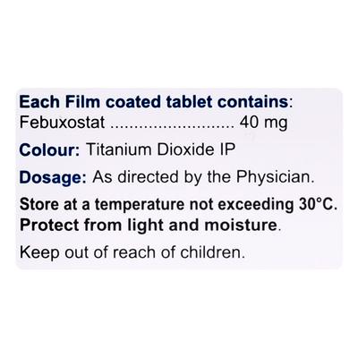 FEBUTEC 40 Tablet 10's - Gout