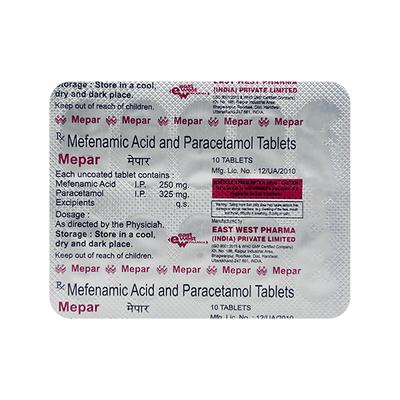 Mepar Tablet 10'S - Fever-Ana