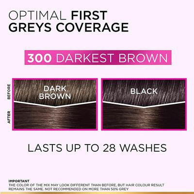 L'Oreal Paris Casting Creme Gloss Small Pack, 300 Darkest Brown 21g+24ml 1's - Crème