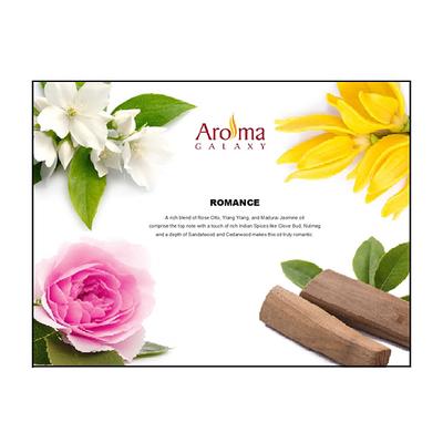 Aroma Galaxy (Alcohol Free) Fragrant Reed Diffuser Kit - Romance 30 ml - Carrier Oils