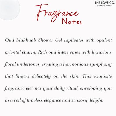 The Love Co. Luxury Oud Mukhaab Body Wash for Women - Shower Gel for Men - All Skin Types 250 ml - Shower Gels & Body Wash