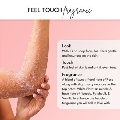 Boho Botanist Rose & Peony Sugar Body Scrub - Tan Removal Glowing Skin for Dull, Rough Skin 200 gm - Scrubs & Exfoliants