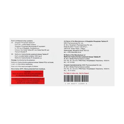 Janumet XR CP 100/1000mg Combipack Tablet 7'S - Diabetes-Ant