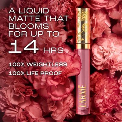Lakme Rouge Bloom Matte Lip Liquid Amber Aura 306 3.5 ml - Liquid Lipsticks