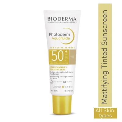 Bioderma Photoderm Aquafluide Claire SPF 50+ PA++++ Tinted Sunscreen - All Skin Types, In Vivo Tested 40 ml - Face Sunscreen