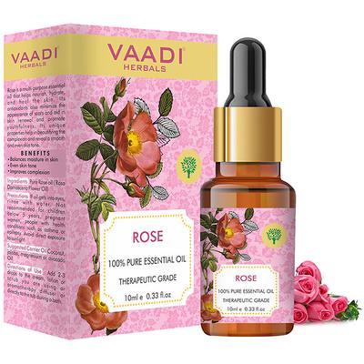 Rose Essential Oil - Improves Complexion, Evens Skin Tone - 100% Pure Therapeutic Grade 10 ml - Essential Oils