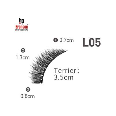 Bronson Professional Eyelash Set 3D False Long And Natural Eye Makeup No. L05 10's - Eyelashes