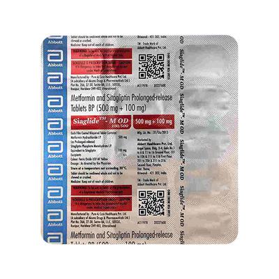 SIAGLIDE M OD 100/500 Tablet 15's - Diabetes-Ant