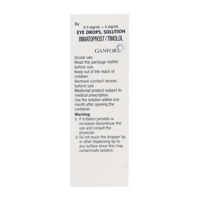 Ganfort Eye Drops 3ml - Glaucoma-Ant